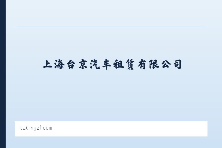 上海台京汽车租赁有限公司 列表图