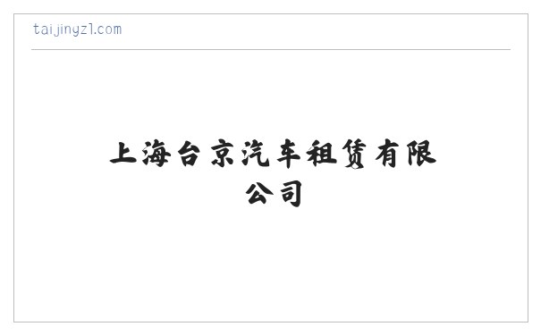 上海台京汽车租赁有限公司 缩略图